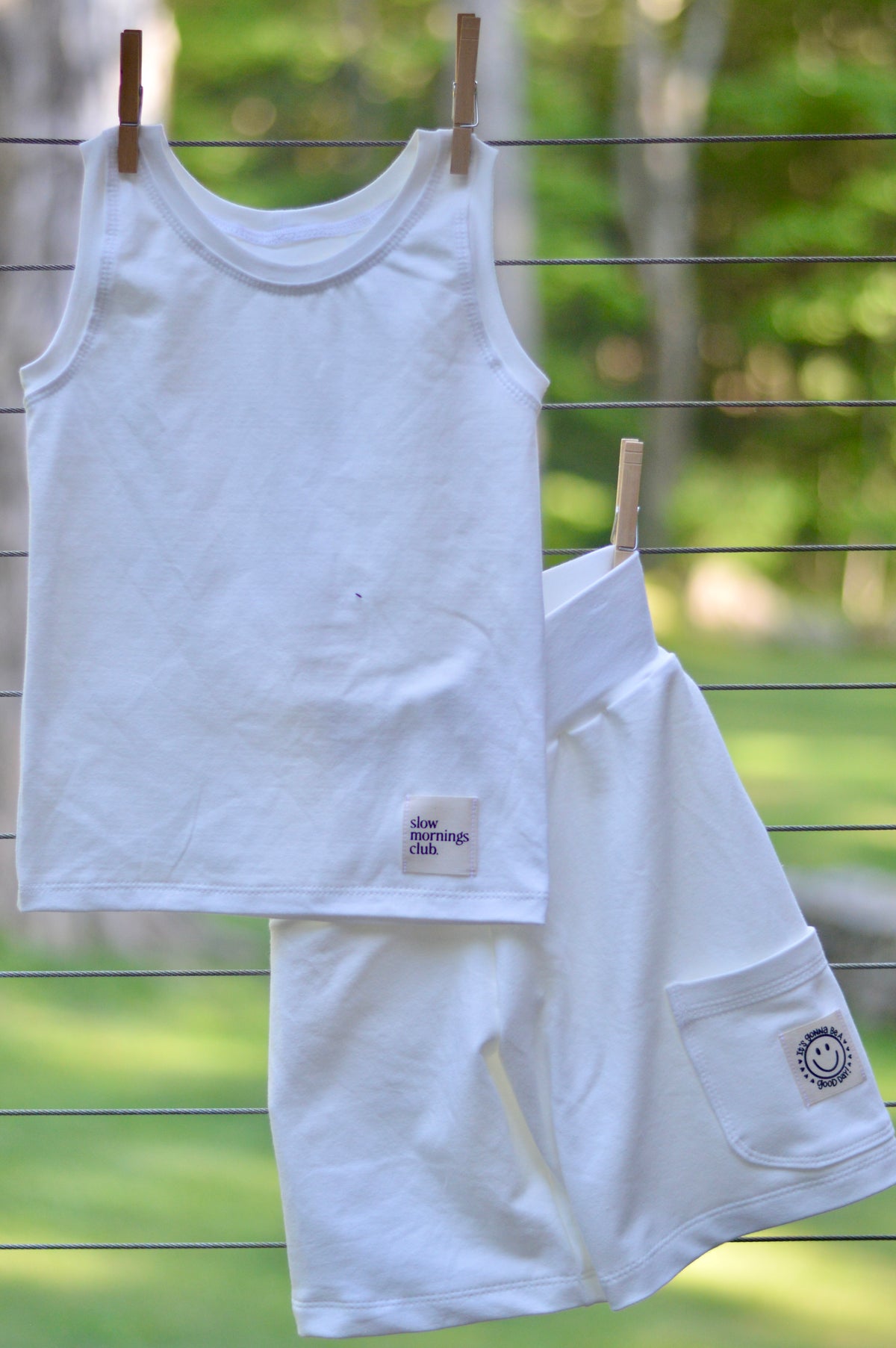 Slow Mornings Club Cotton Label