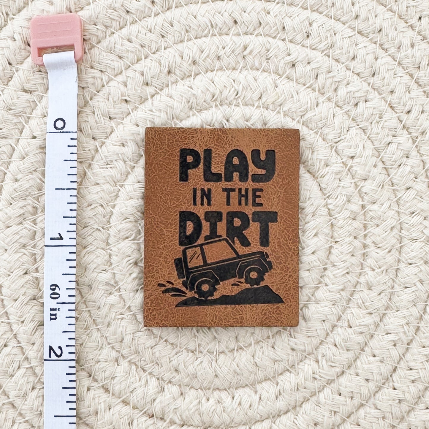 Play in the Dirt Faux Leather Patch