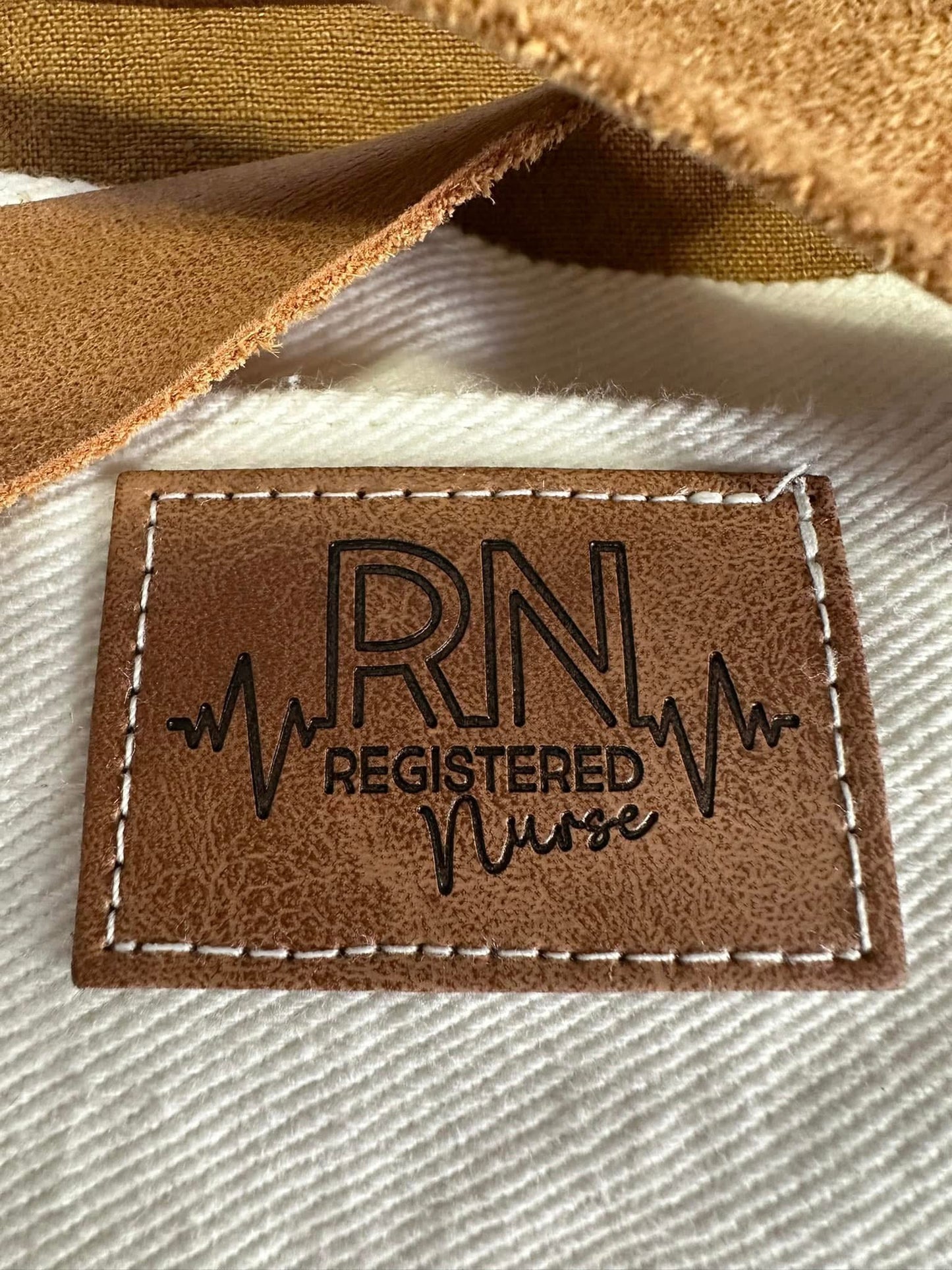 RN Nurse Faux Leather Patch