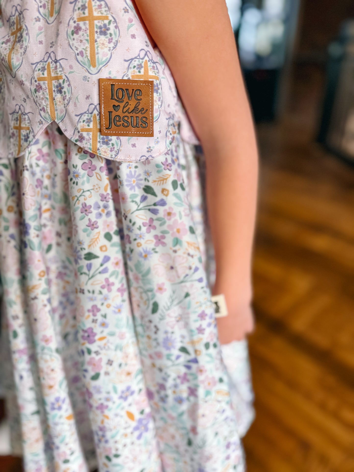 Love like Jesus Faux Leather Label