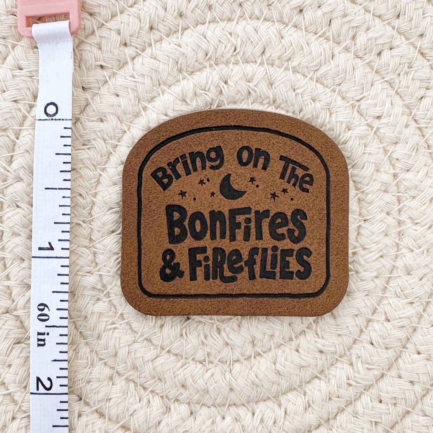Bonfires and Fireflies Faux Leather Patch