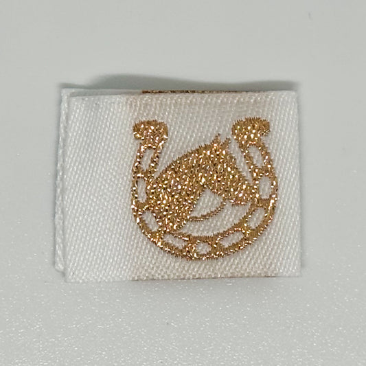 Shimmery Horseshoe Woven Label image 0
