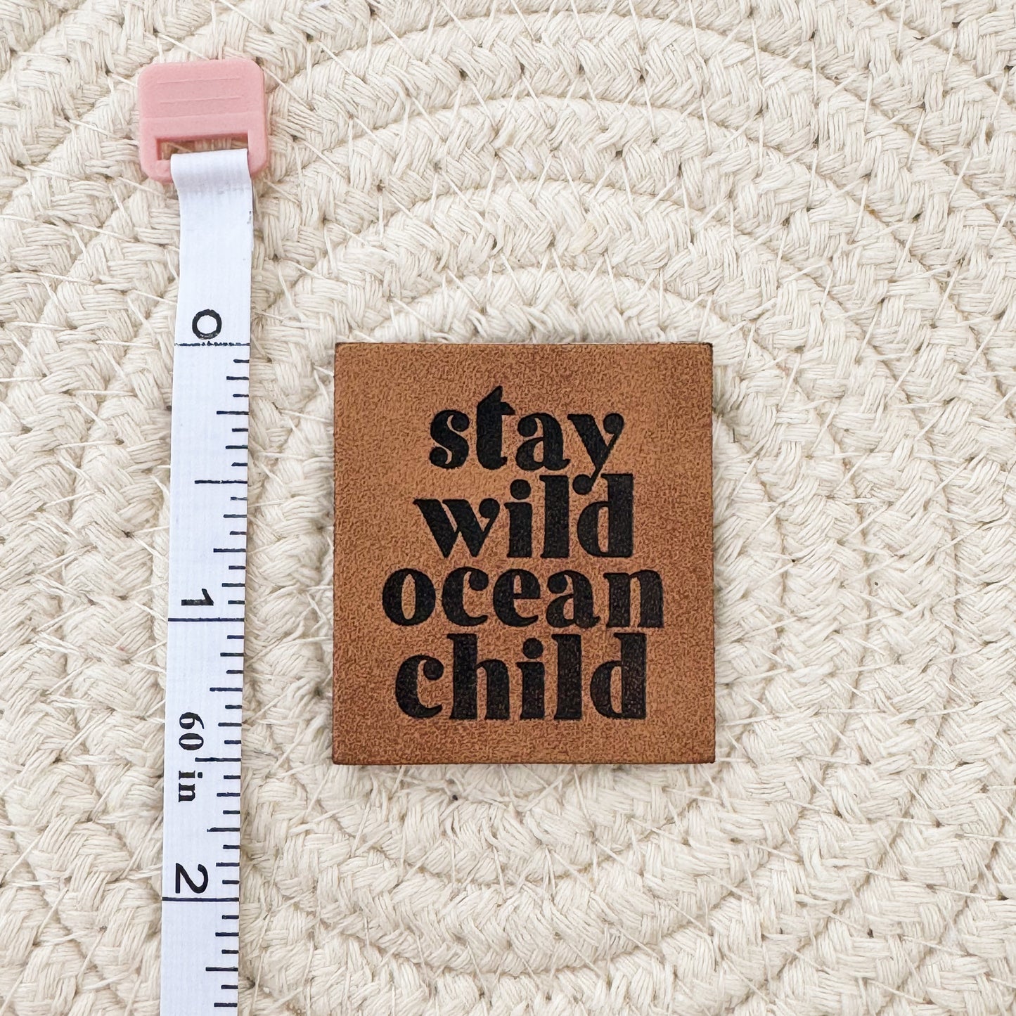 Stay Wild Ocean Child Faux Leather Patch