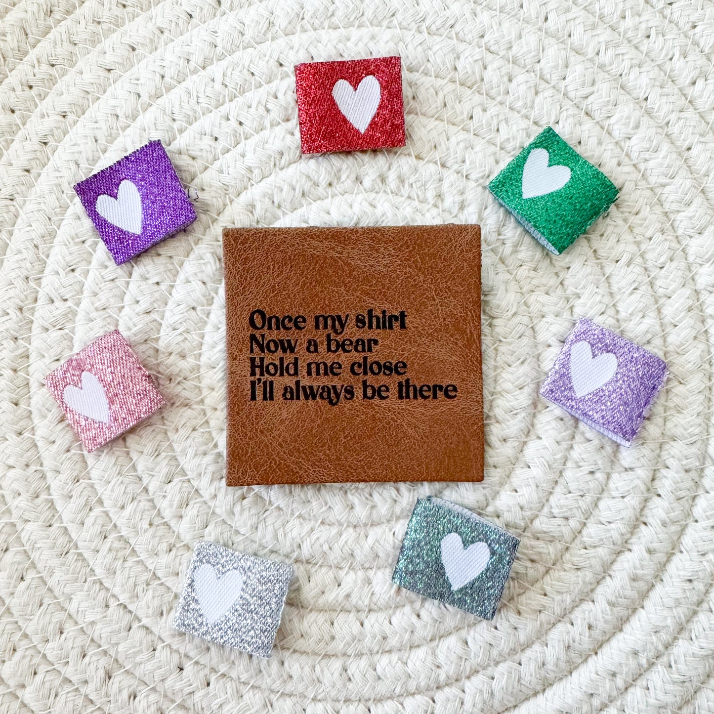 Memory Bear Faux Leather Patch image 1