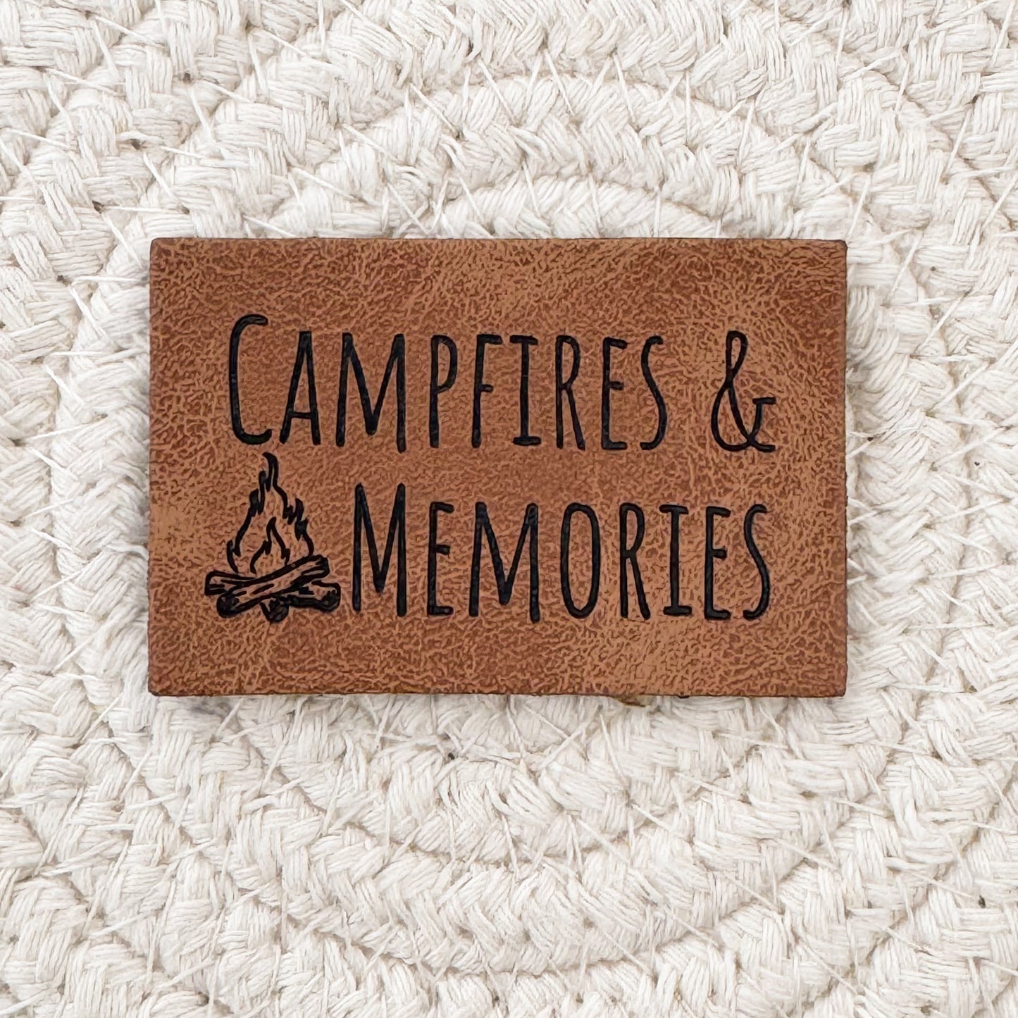Campfires and Memories Faux Leather Patch
