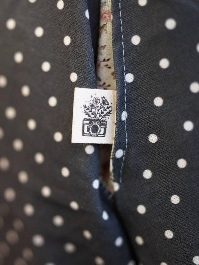 Floral Camera Cotton Label