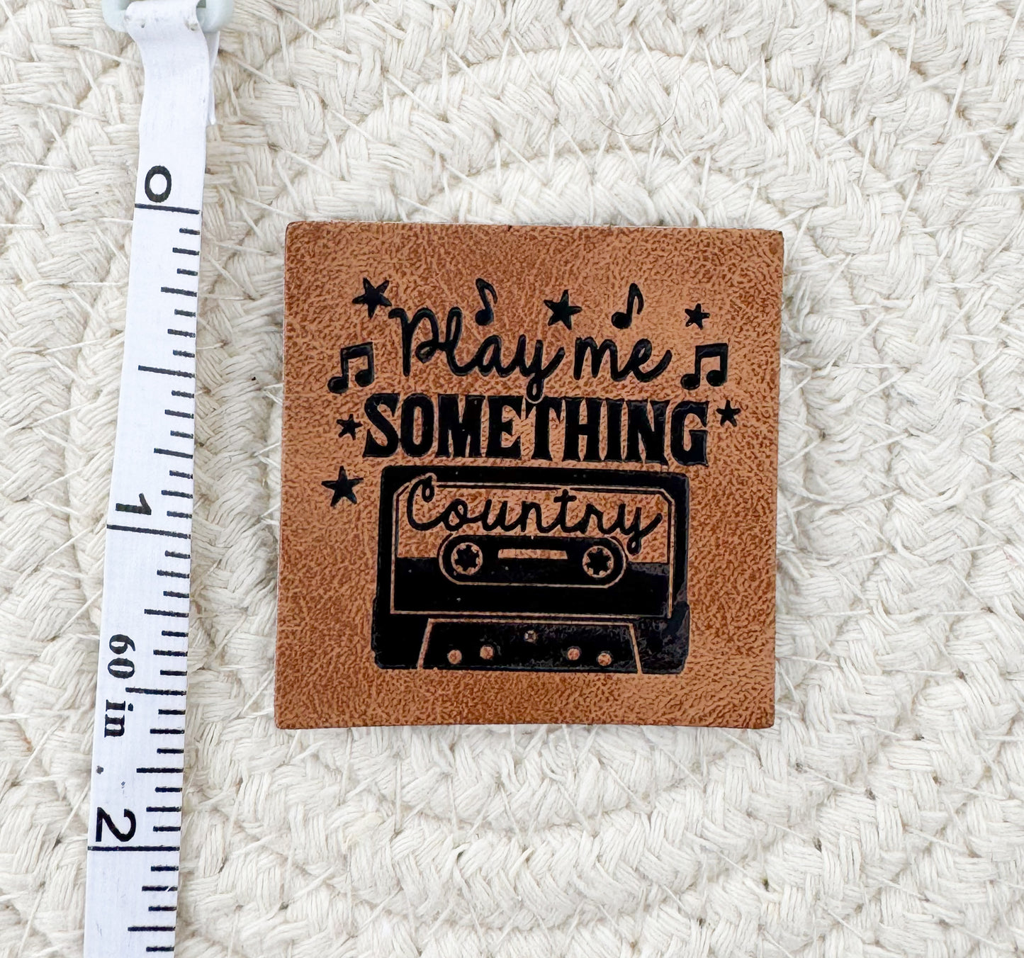 Play Me Something Country Faux Leather Patch