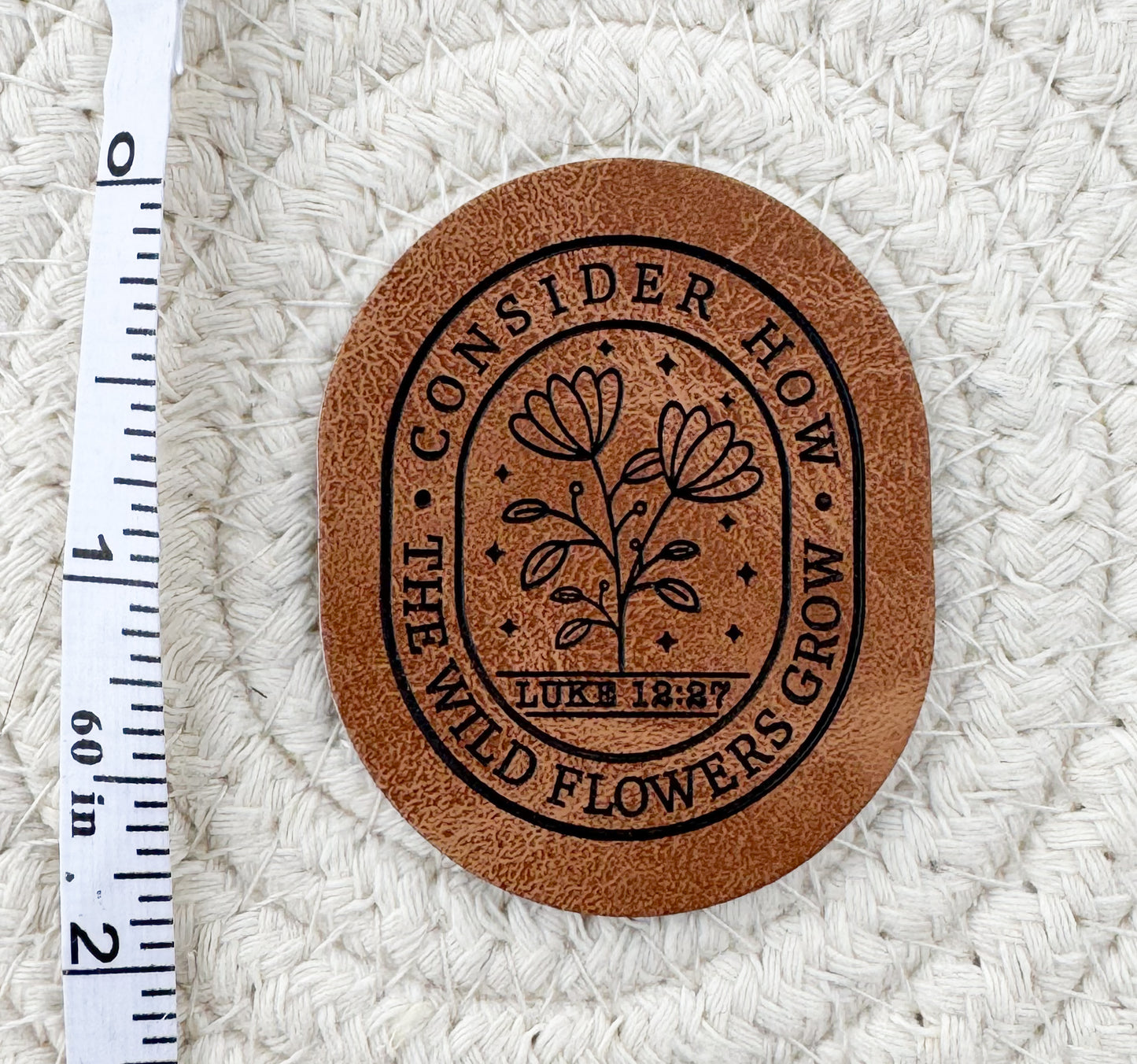 Consider the Flowers Faux Leather Patch