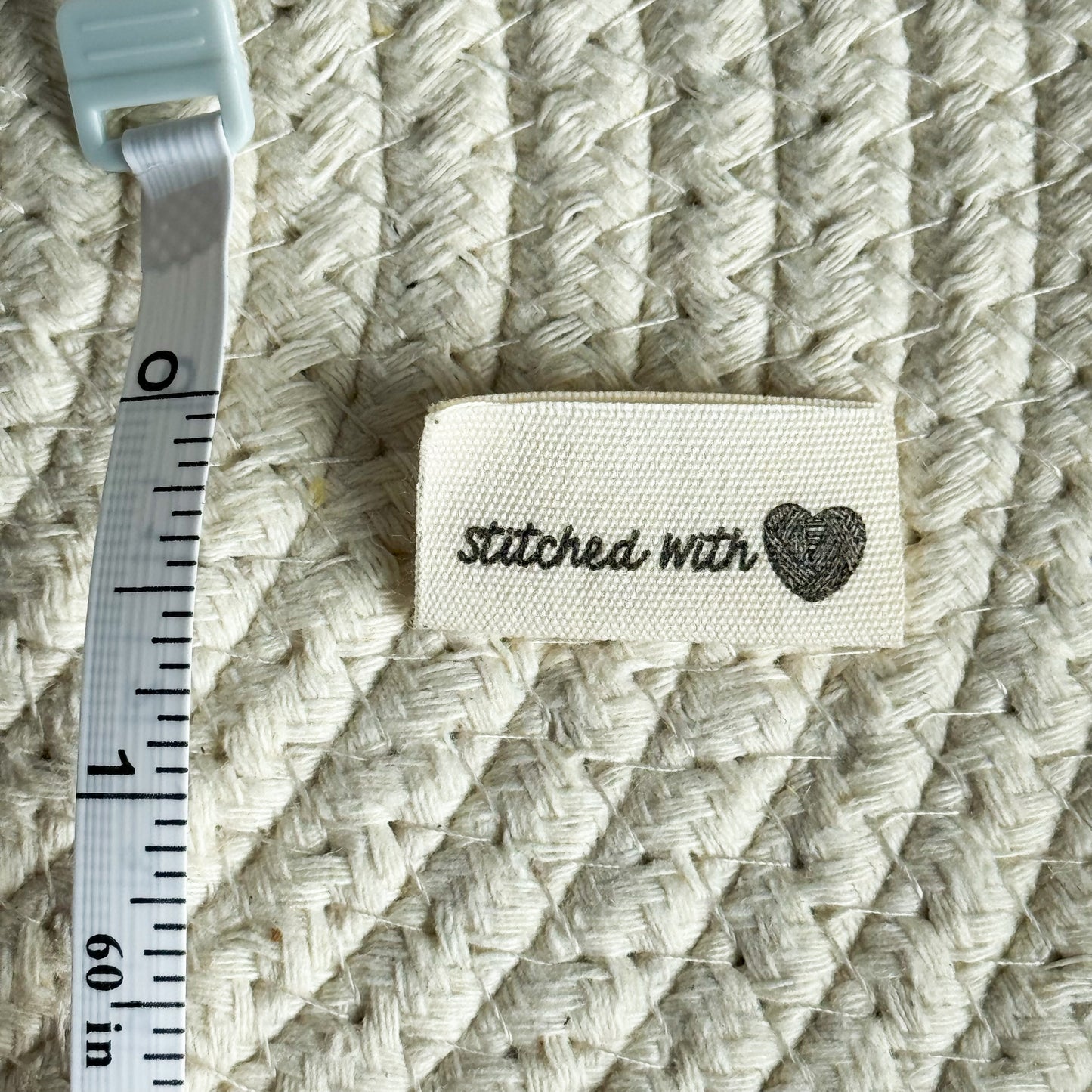 Stitched with Love Cotton Label