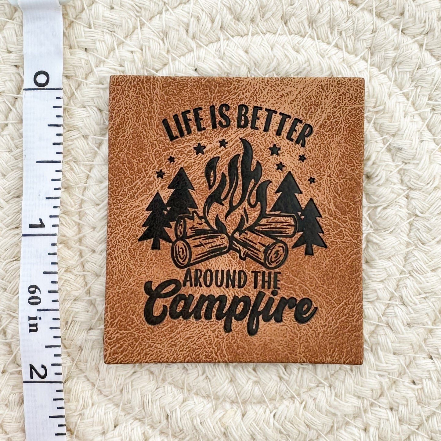 Campfire Faux Leather Patch