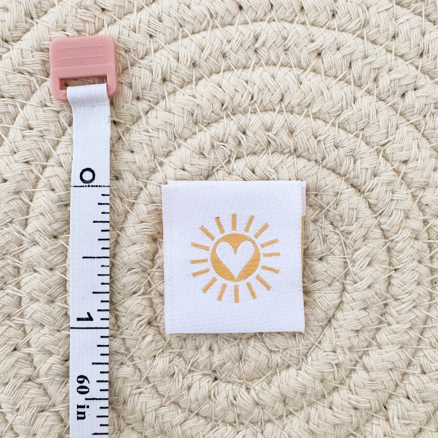 Sun Heart Woven Label