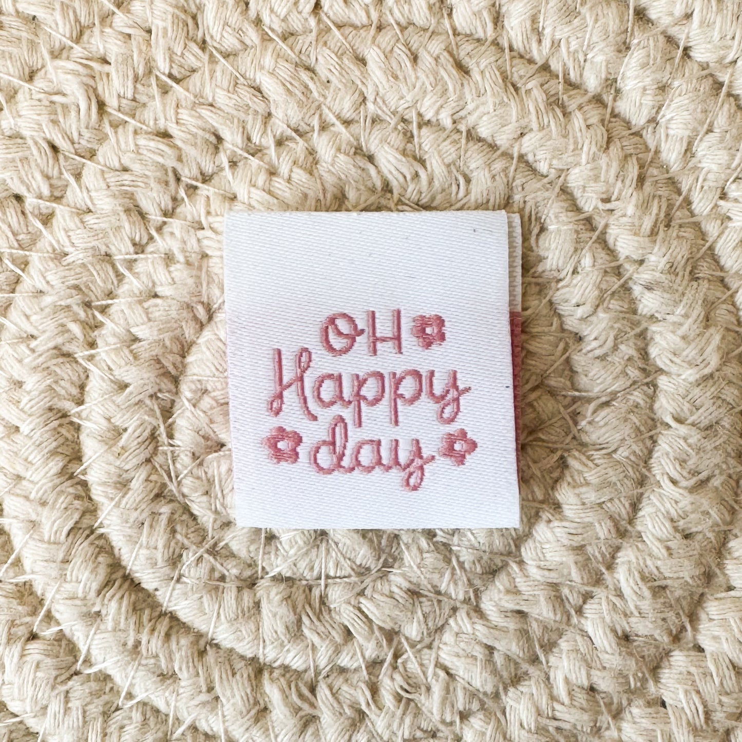 Oh Happy Day Woven Label
