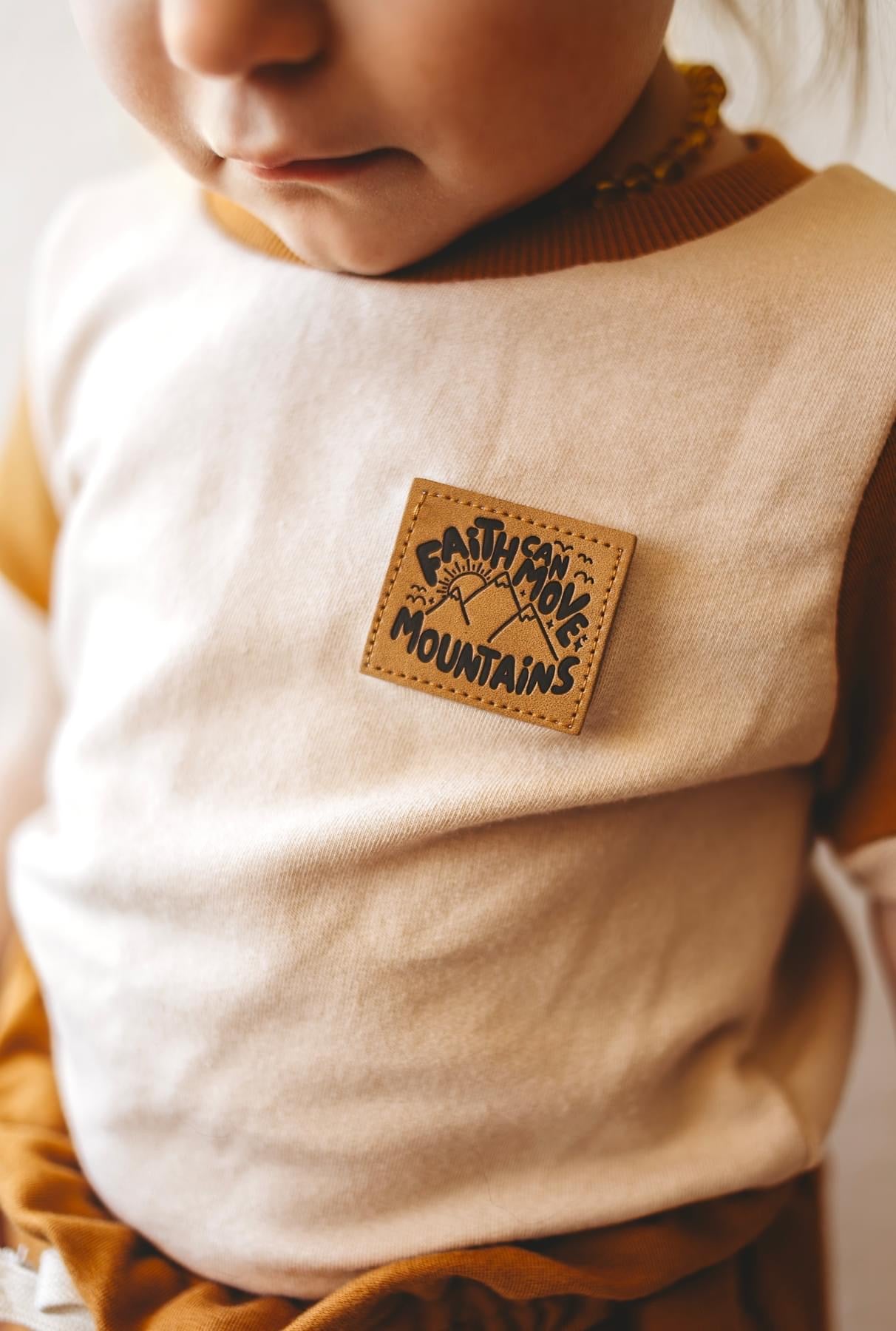 Faith Can Move Mountains Faux Leather Patch image 2