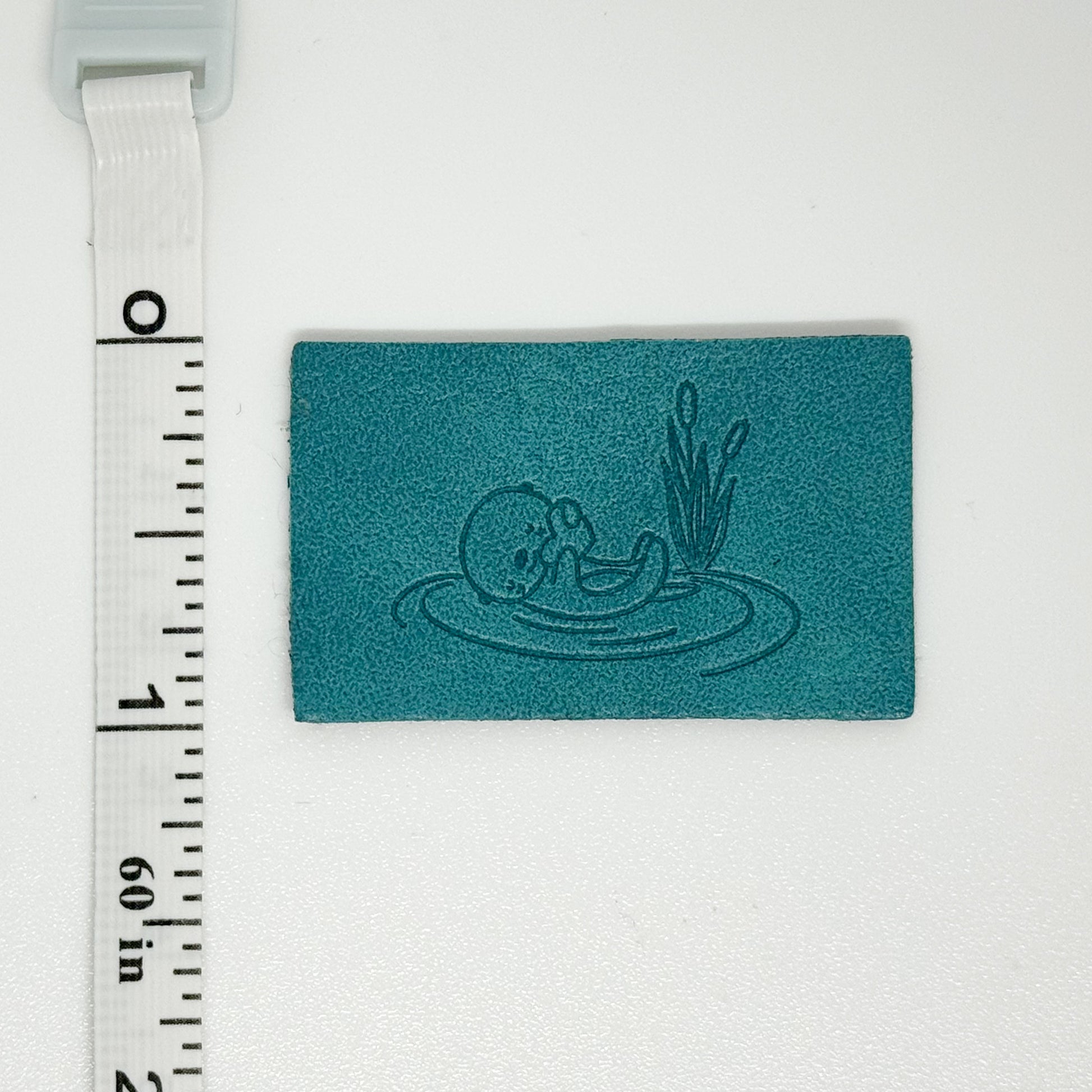 Teal Otter Faux Leather Patch image 1