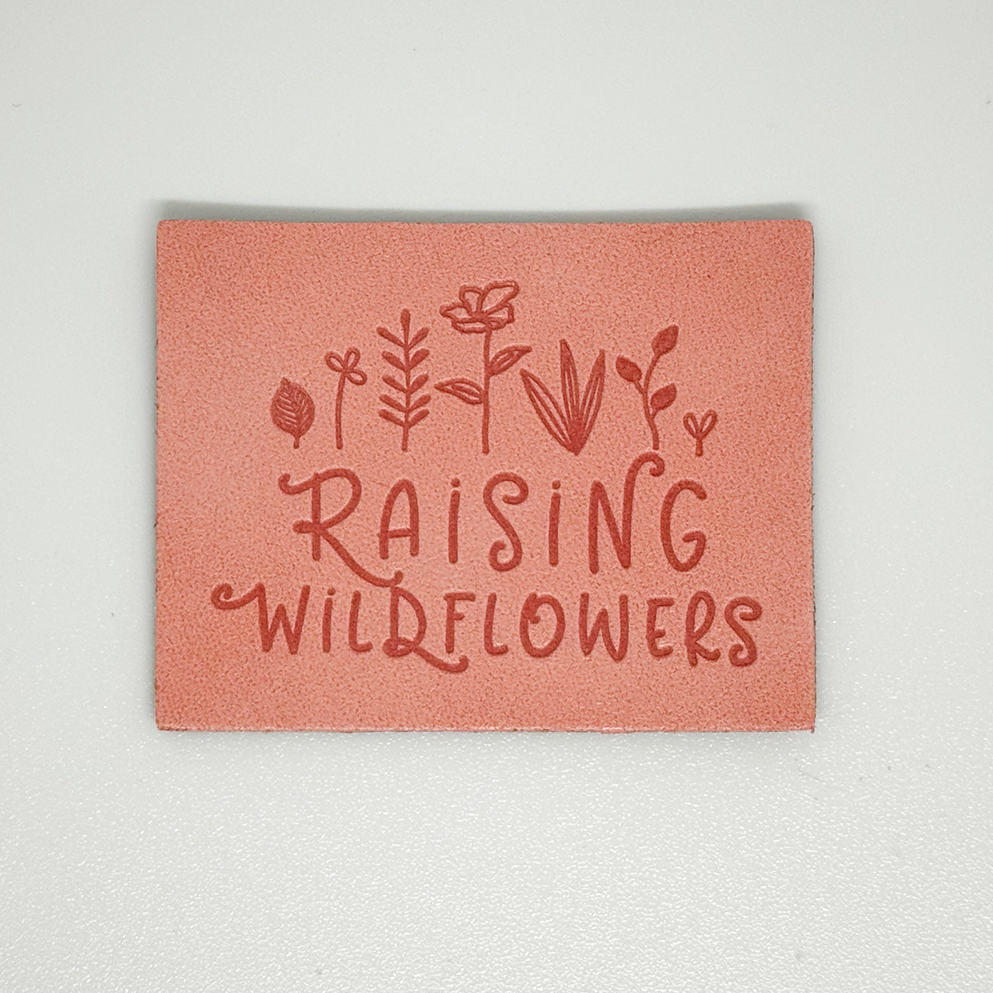 Raising Wildflowers Faux Leather Patch – Shine Bright Label Co.