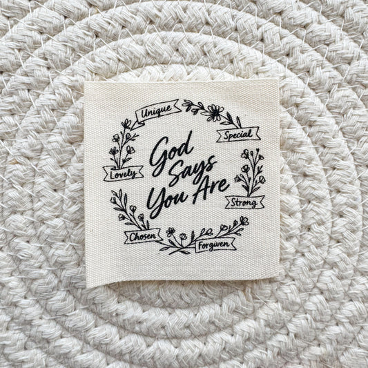 Faith Affirmations Cotton Label