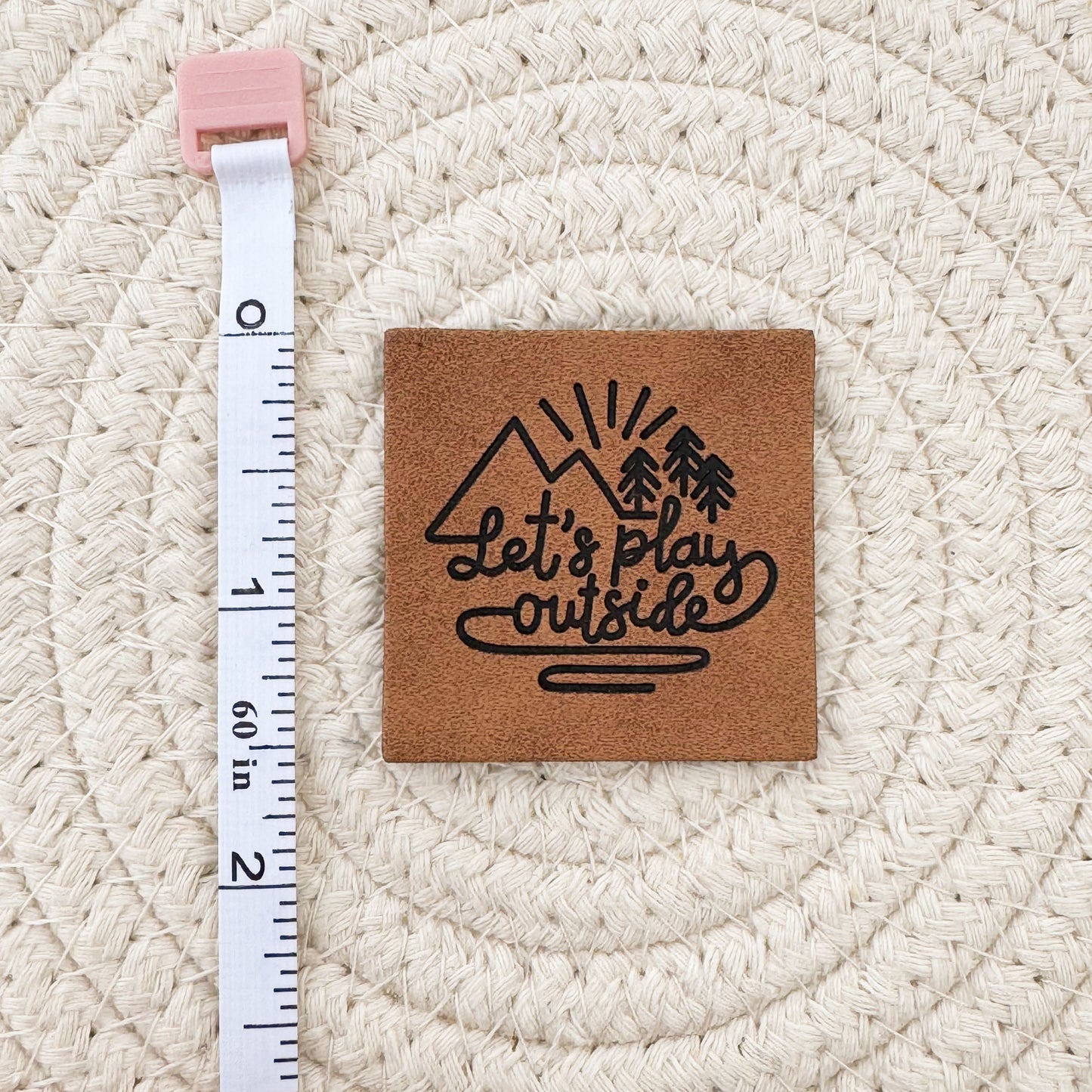 Play Outside Faux Leather Patch