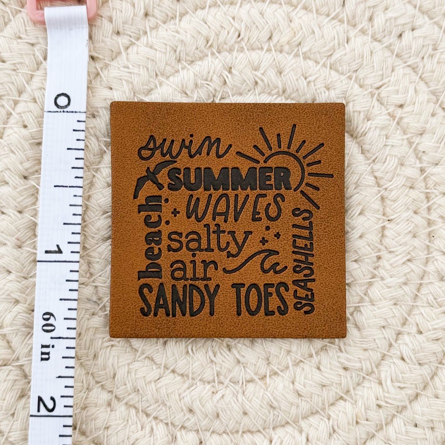 Summer Words Faux Leather Patch