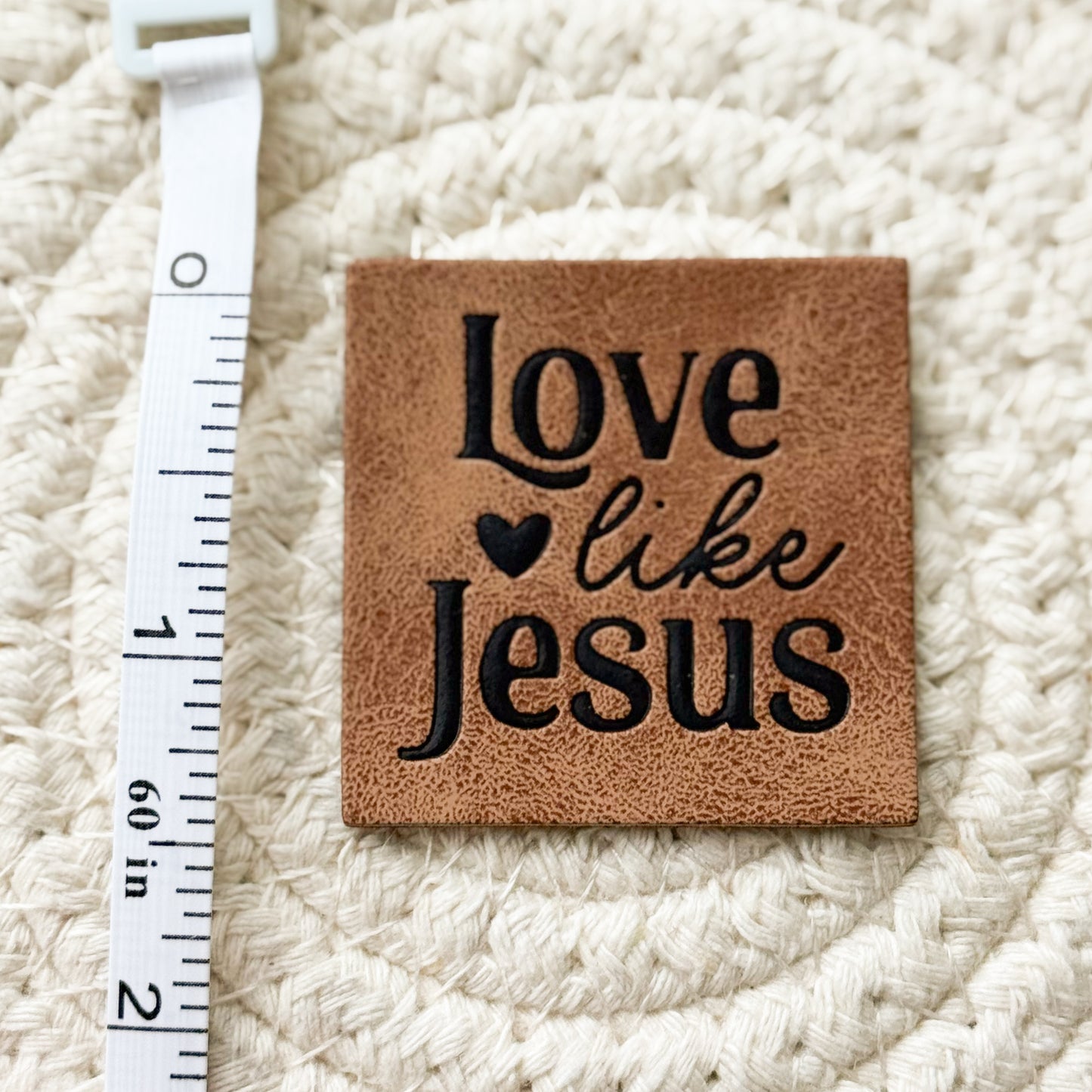 Love like Jesus Faux Leather Label