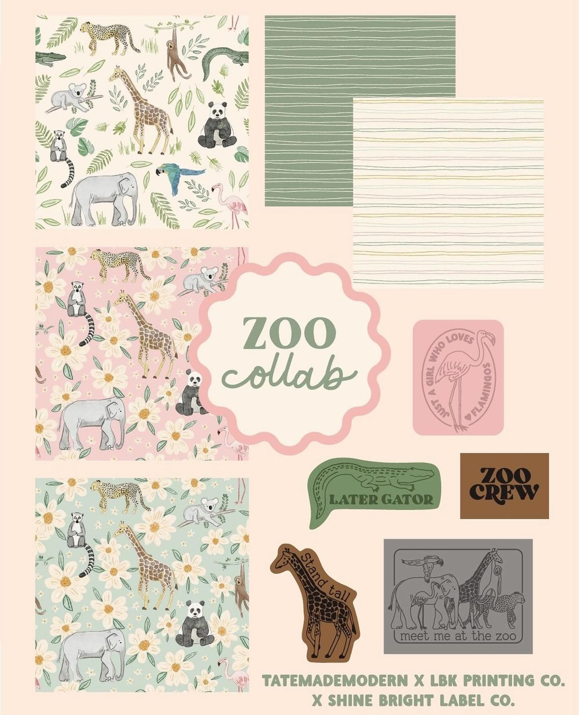 Stand Tall Giraffe Zoo Faux Leather Patch image 4