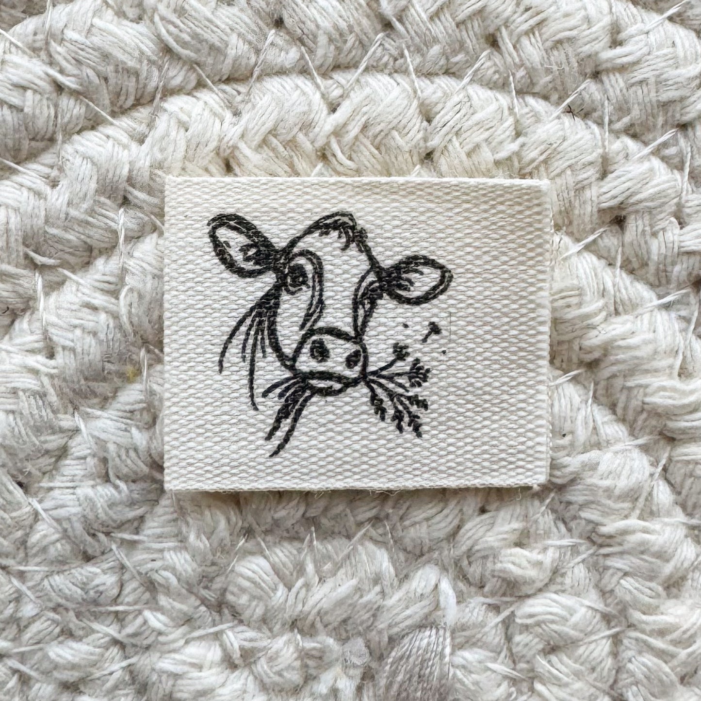Cow Cotton Label