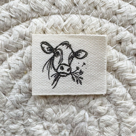 Cow Cotton Label