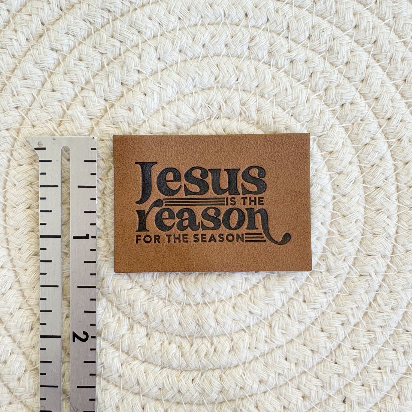 Reason for the Season Faux Leather Patch image 1