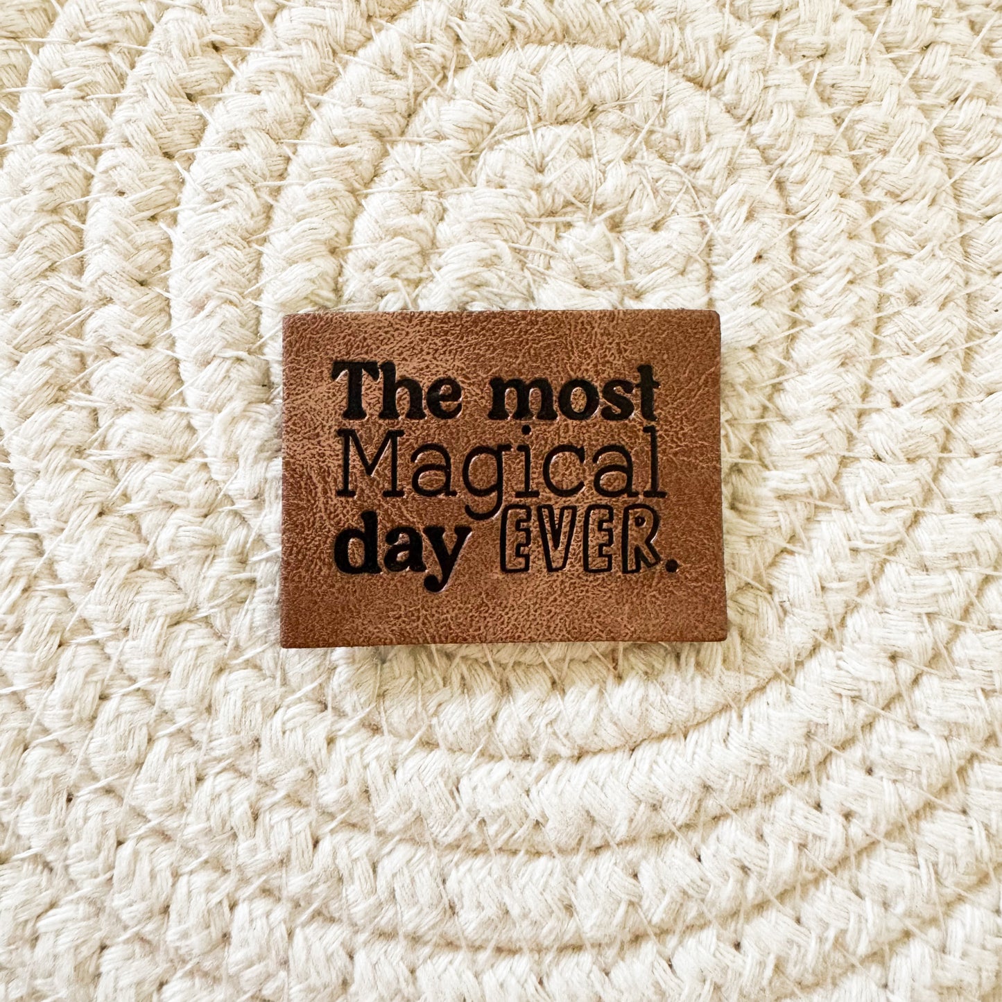 Magical Day Faux Leather Label