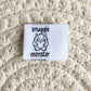 Snuggle Monster Woven Label