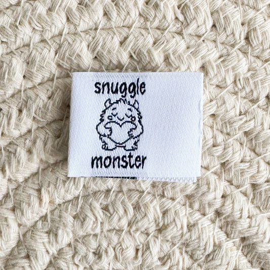 Snuggle Monster Woven Label