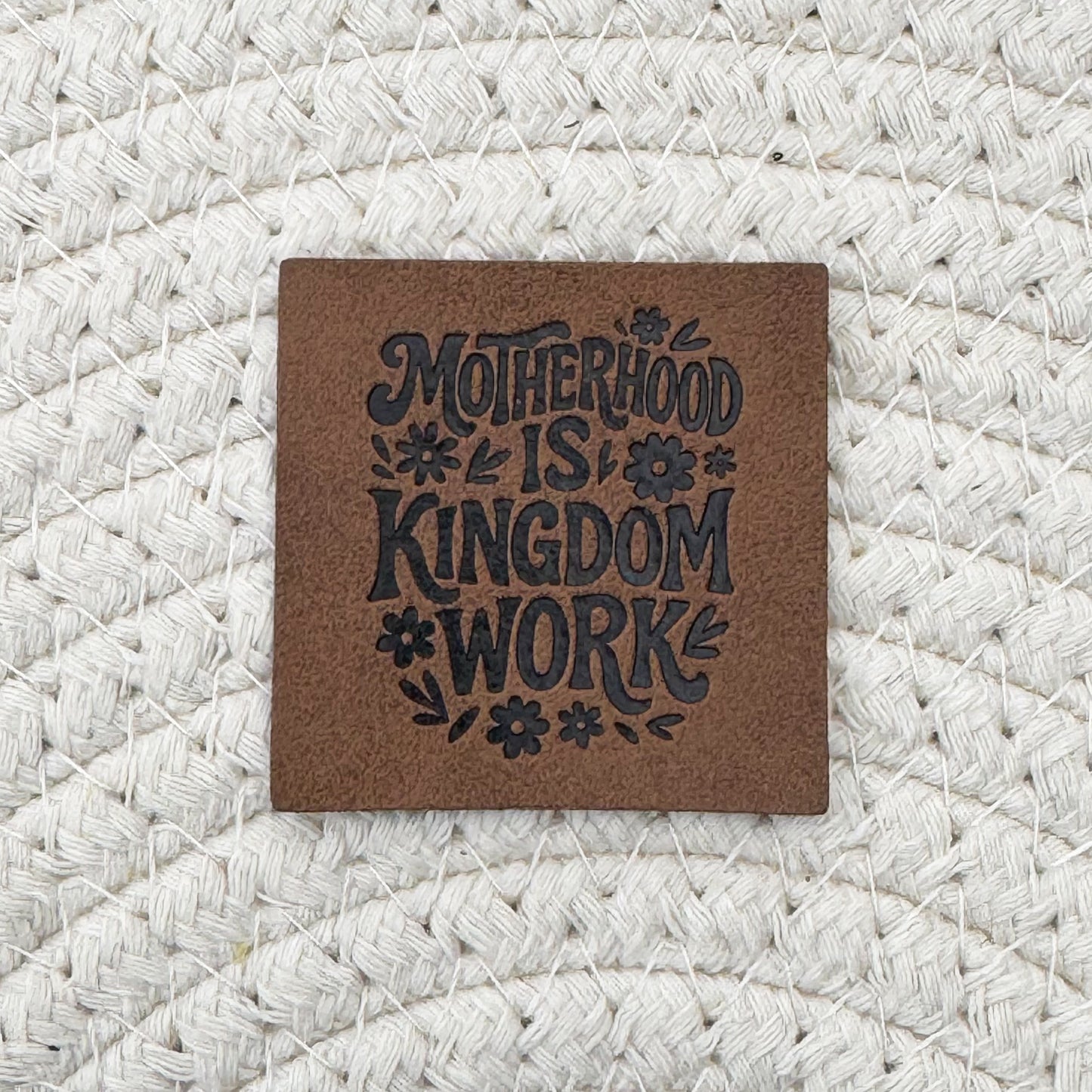 Kingdom Work Faux Leather Label