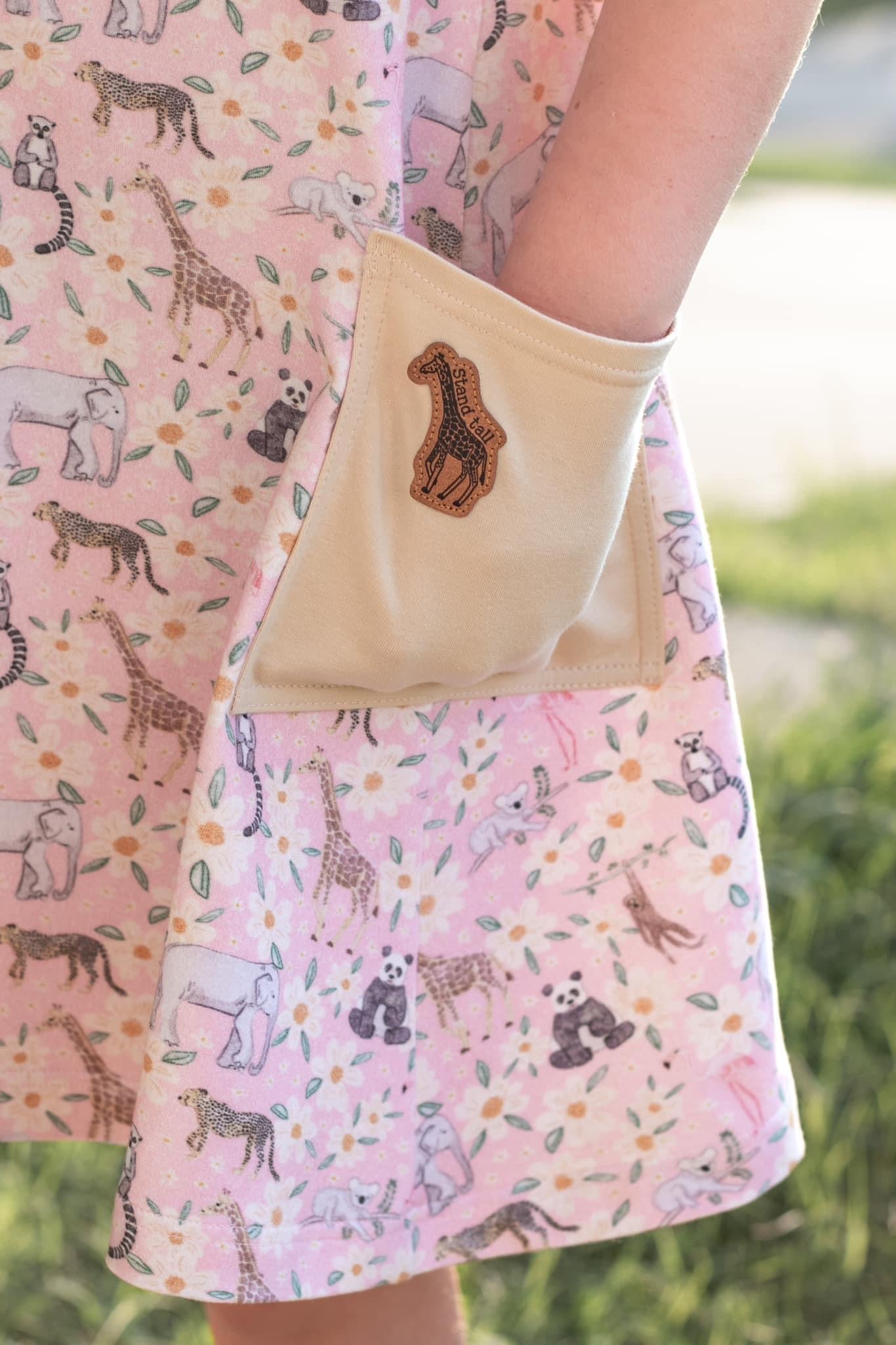 Stand Tall Giraffe Zoo Faux Leather Patch image 1