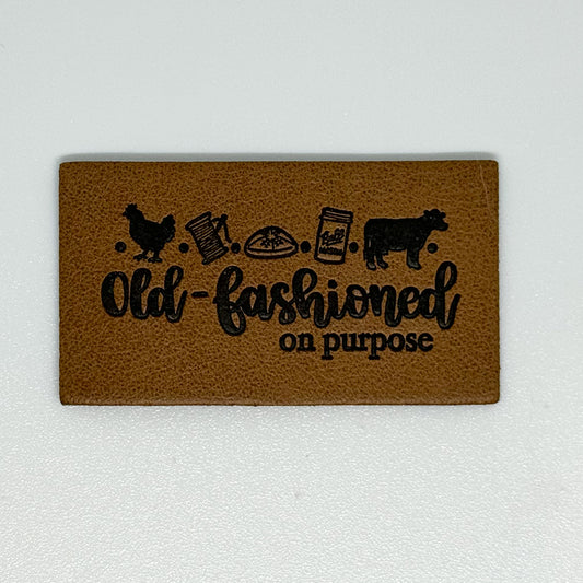 Old Fashioned Faux Leather Patch image 0