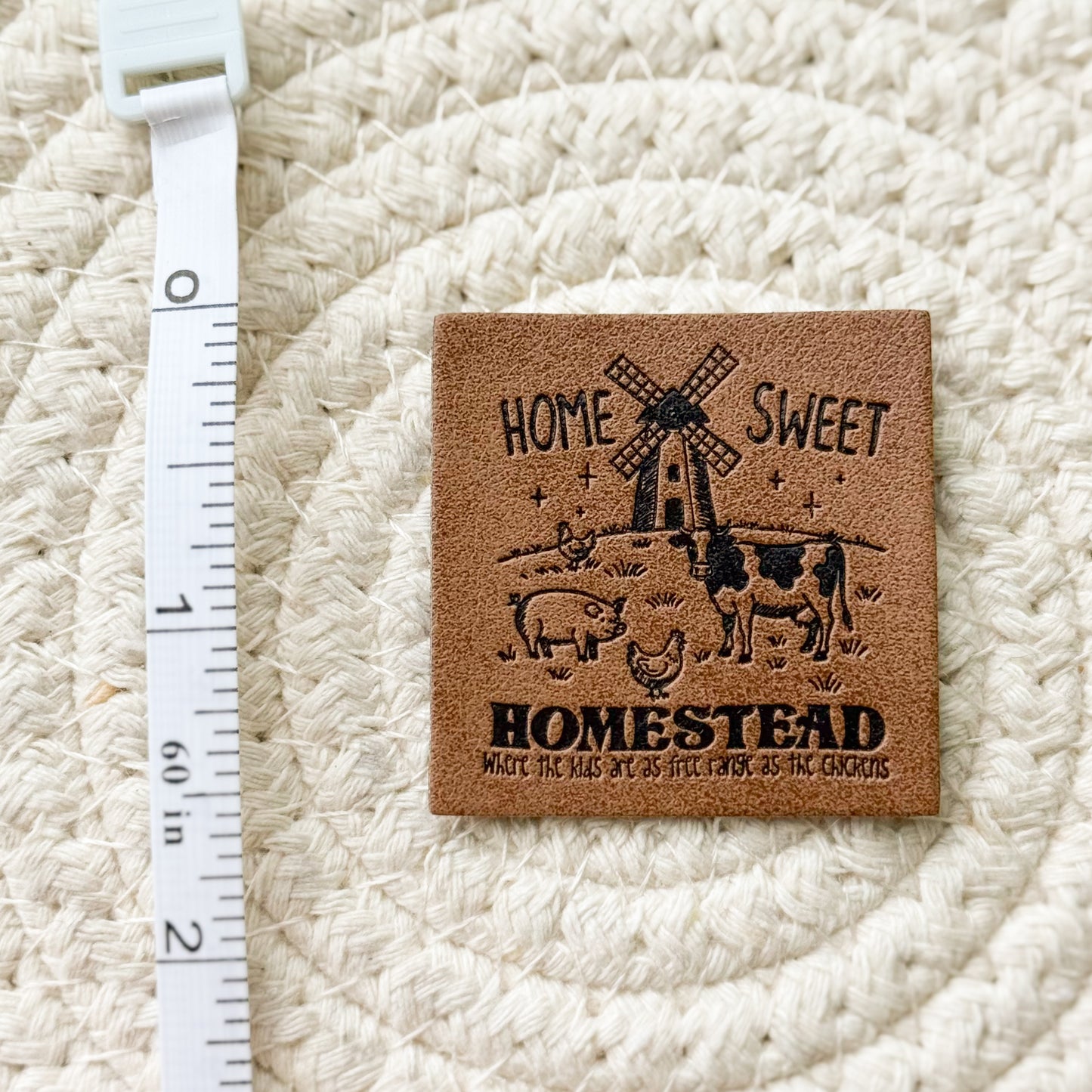 Homestead Animals Faux Leather Label
