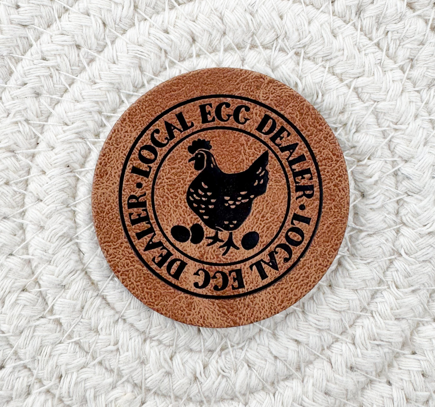 Egg Dealer Faux Leather Patch