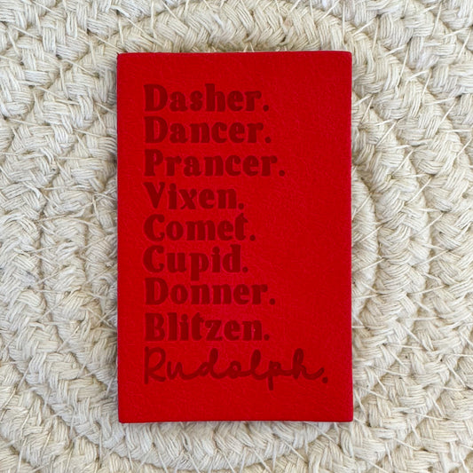 Reindeer Games Red Faux Leather Patch image 0