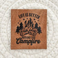 Campfire Faux Leather Patch