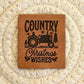 Country Christmas Faux Leather Patch image 0