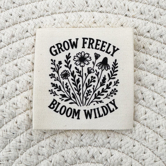 Bloom Wildly Cotton Label