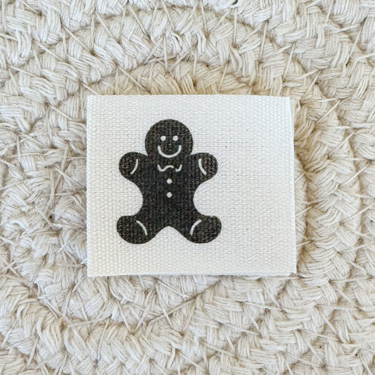 Gingerbread Man Cotton Label image 0