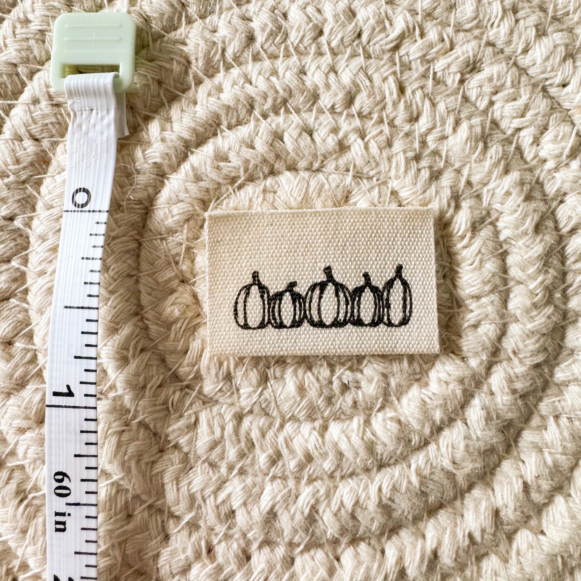 Row of Pumpkins Cotton Label image 1