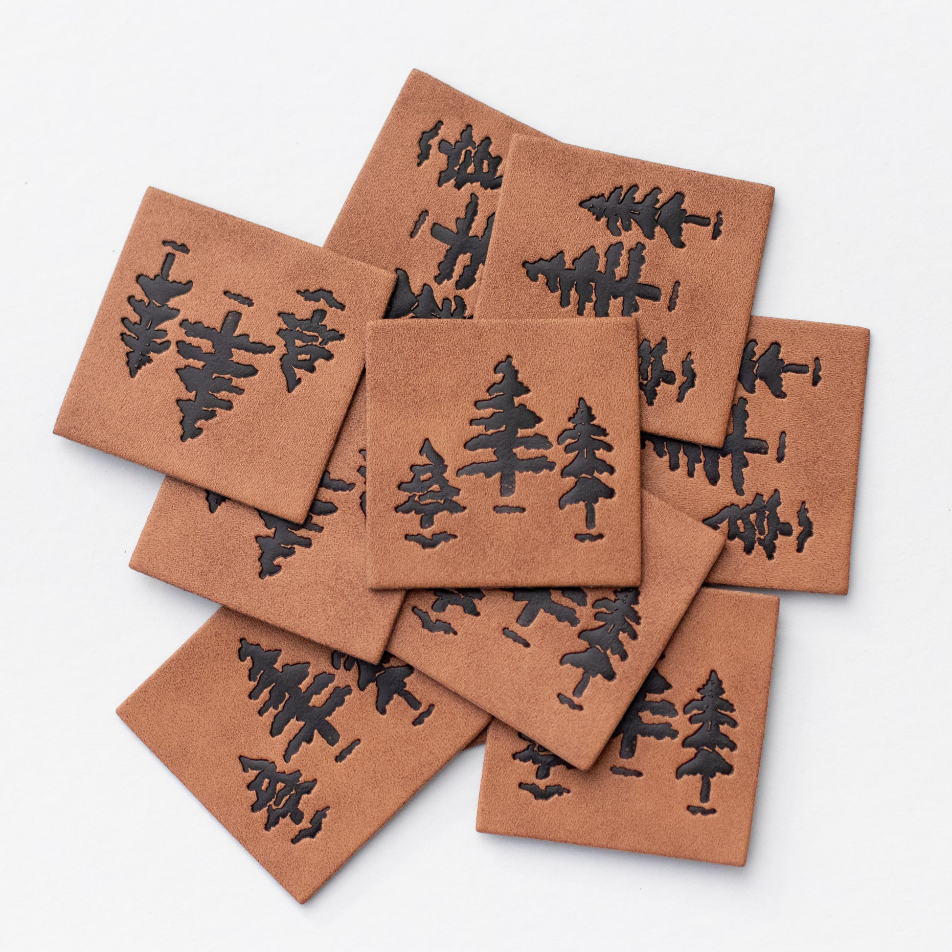Woodland Trees Faux Leather Patch image 1