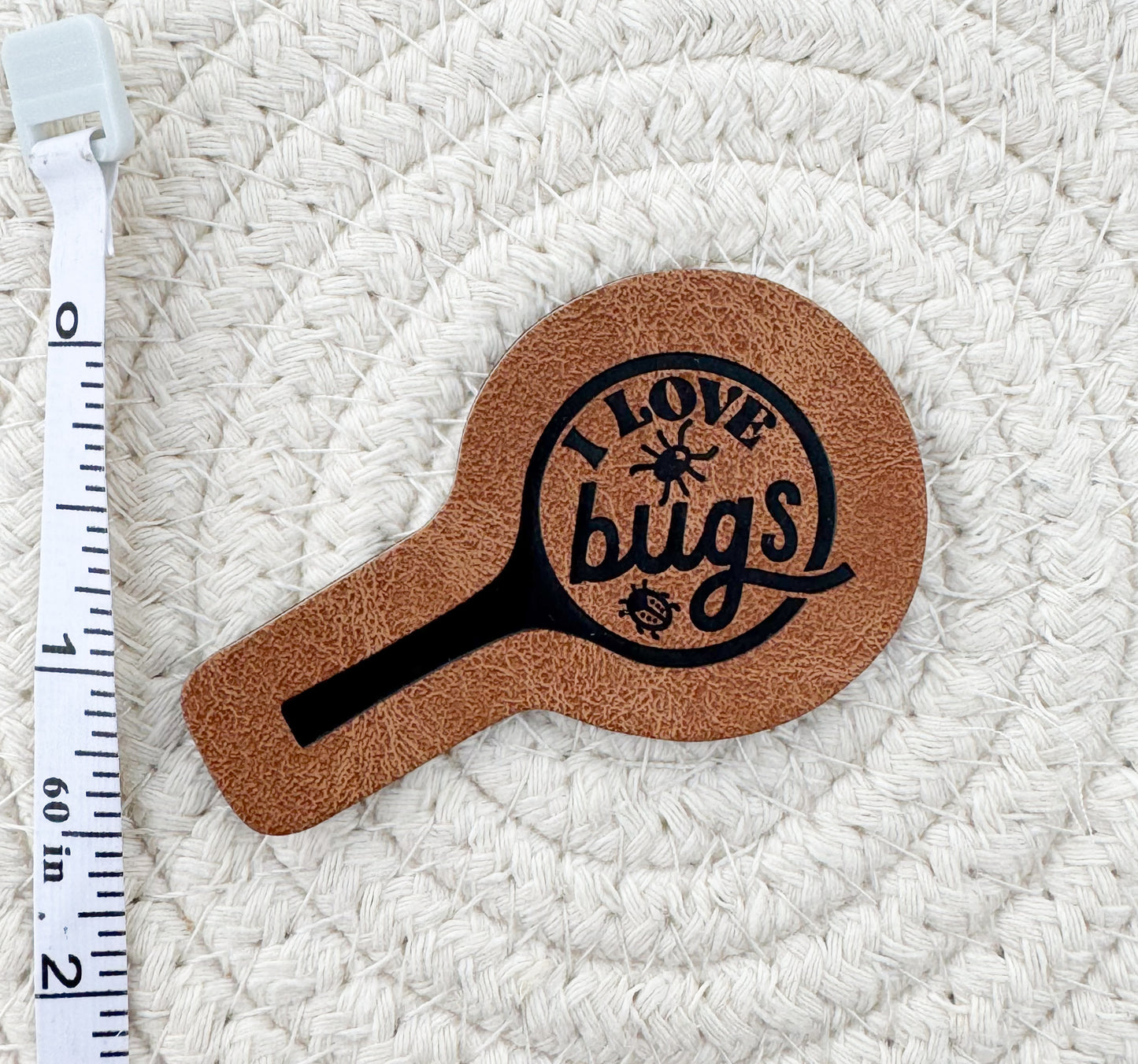 I Love Bugs Faux Leather Patch