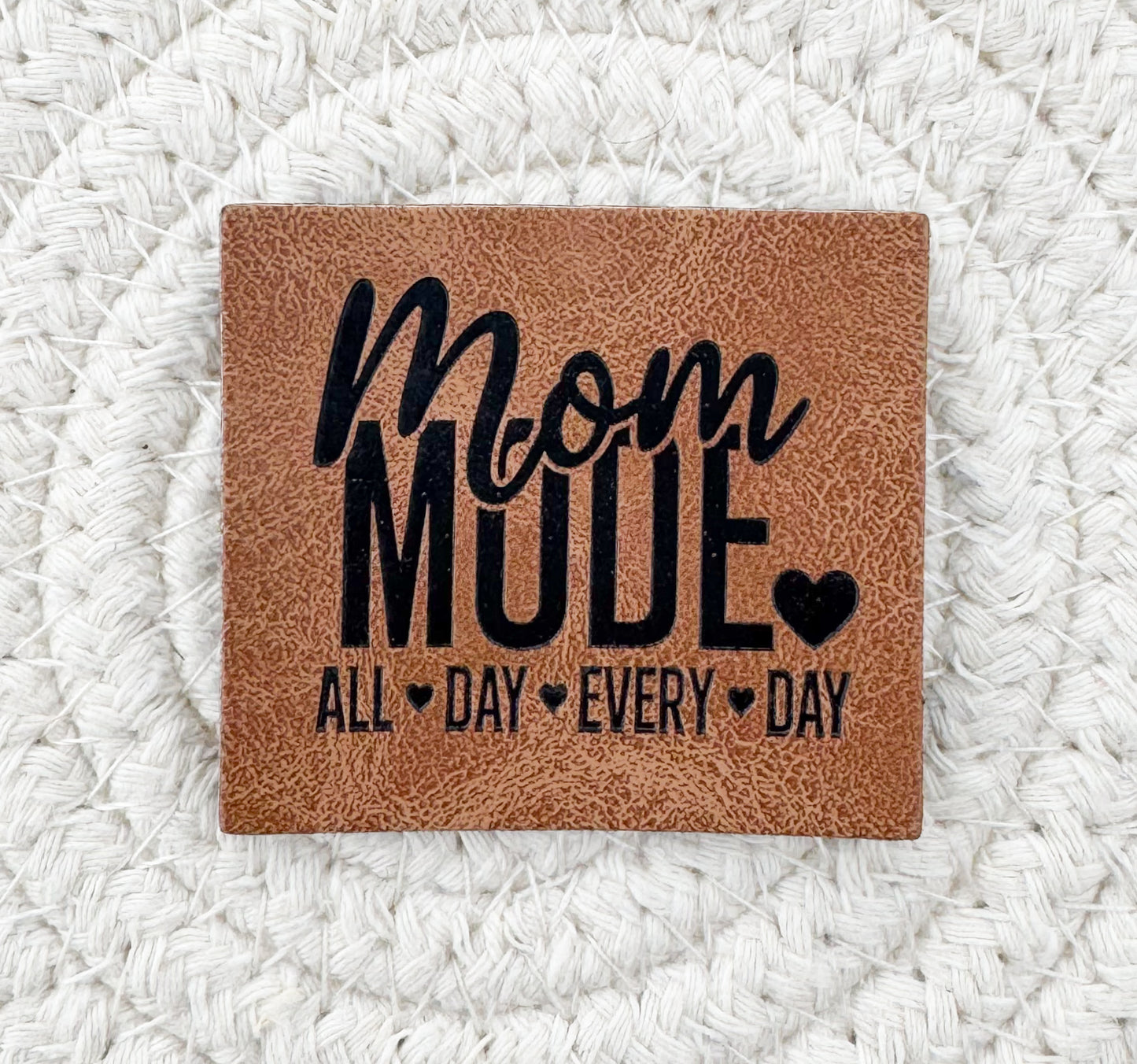 Mom Mode Faux Leather Patch