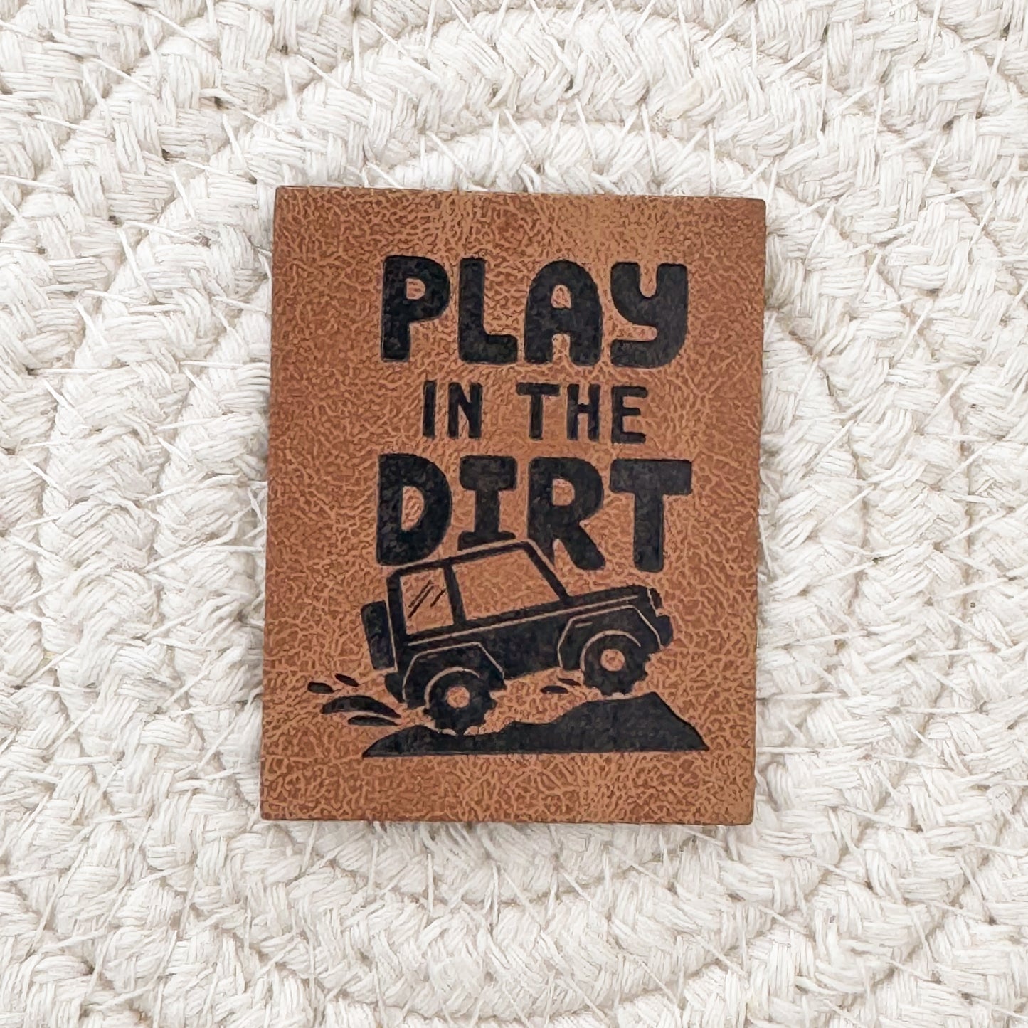 Play in the Dirt Faux Leather Patch