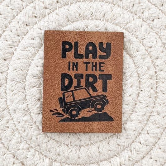Play in the Dirt Faux Leather Patch