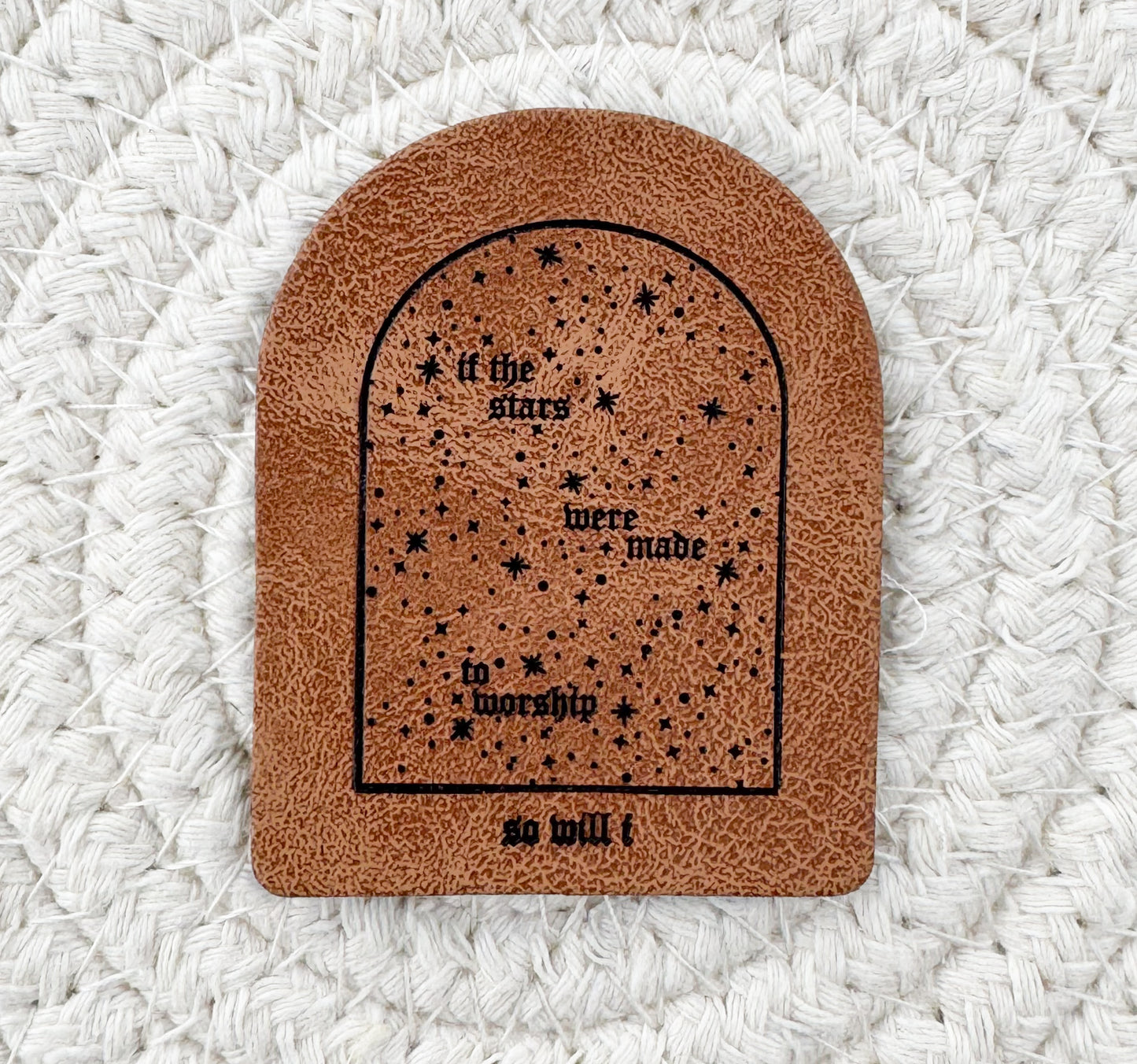 Stars and Worship Faux Leather Patch