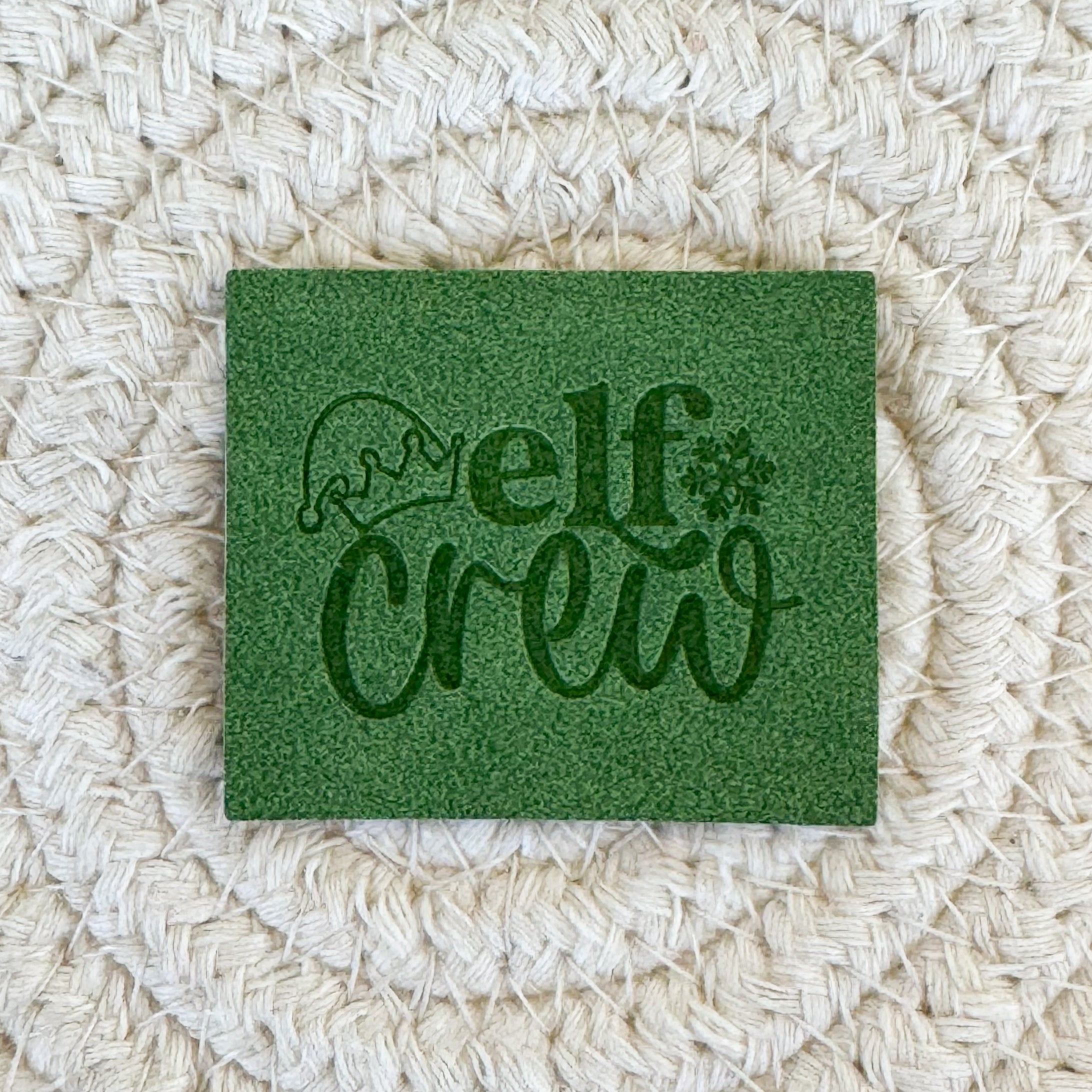 Elf Crew Green Faux Leather Patch – Shine Bright Label Co.