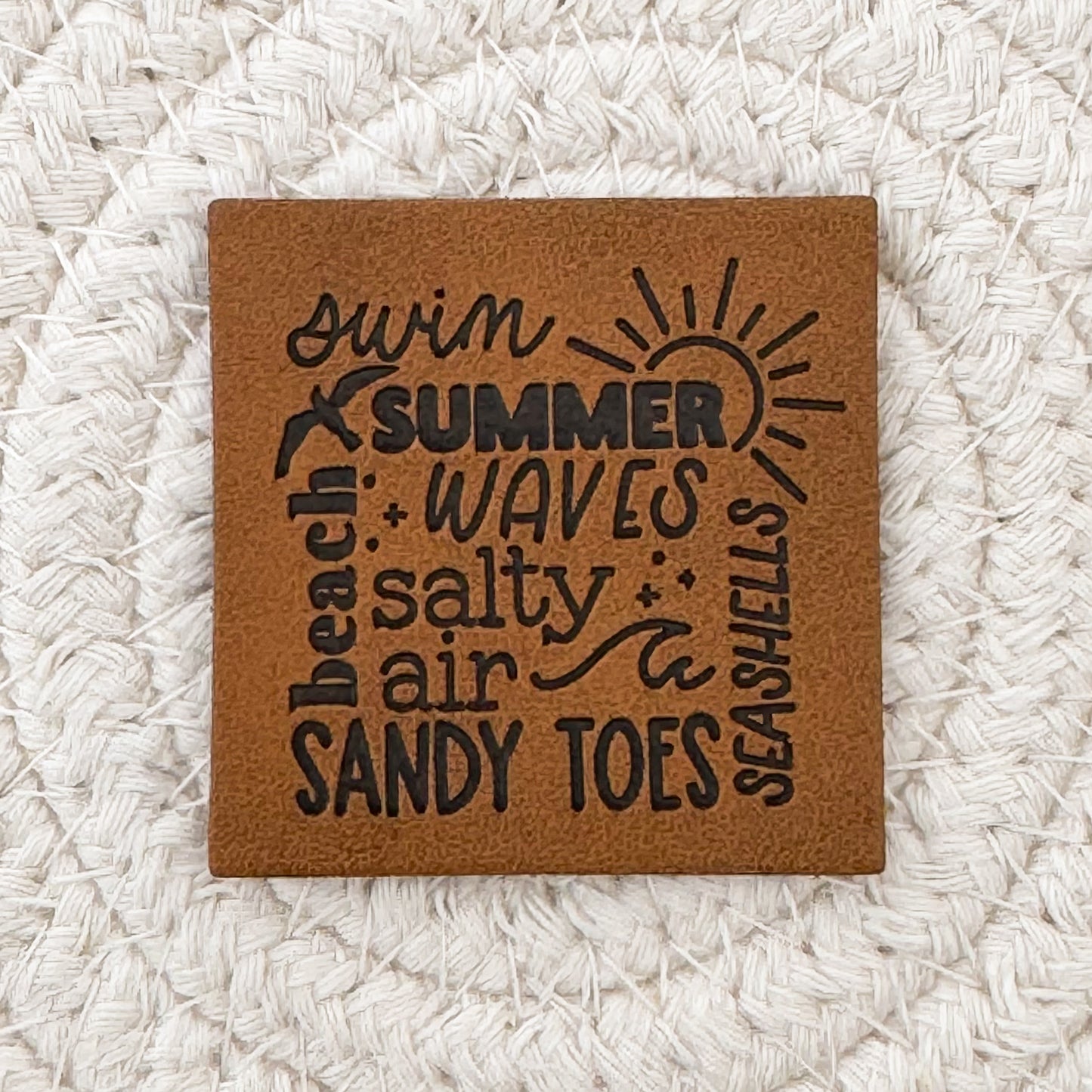 Summer Words Faux Leather Patch