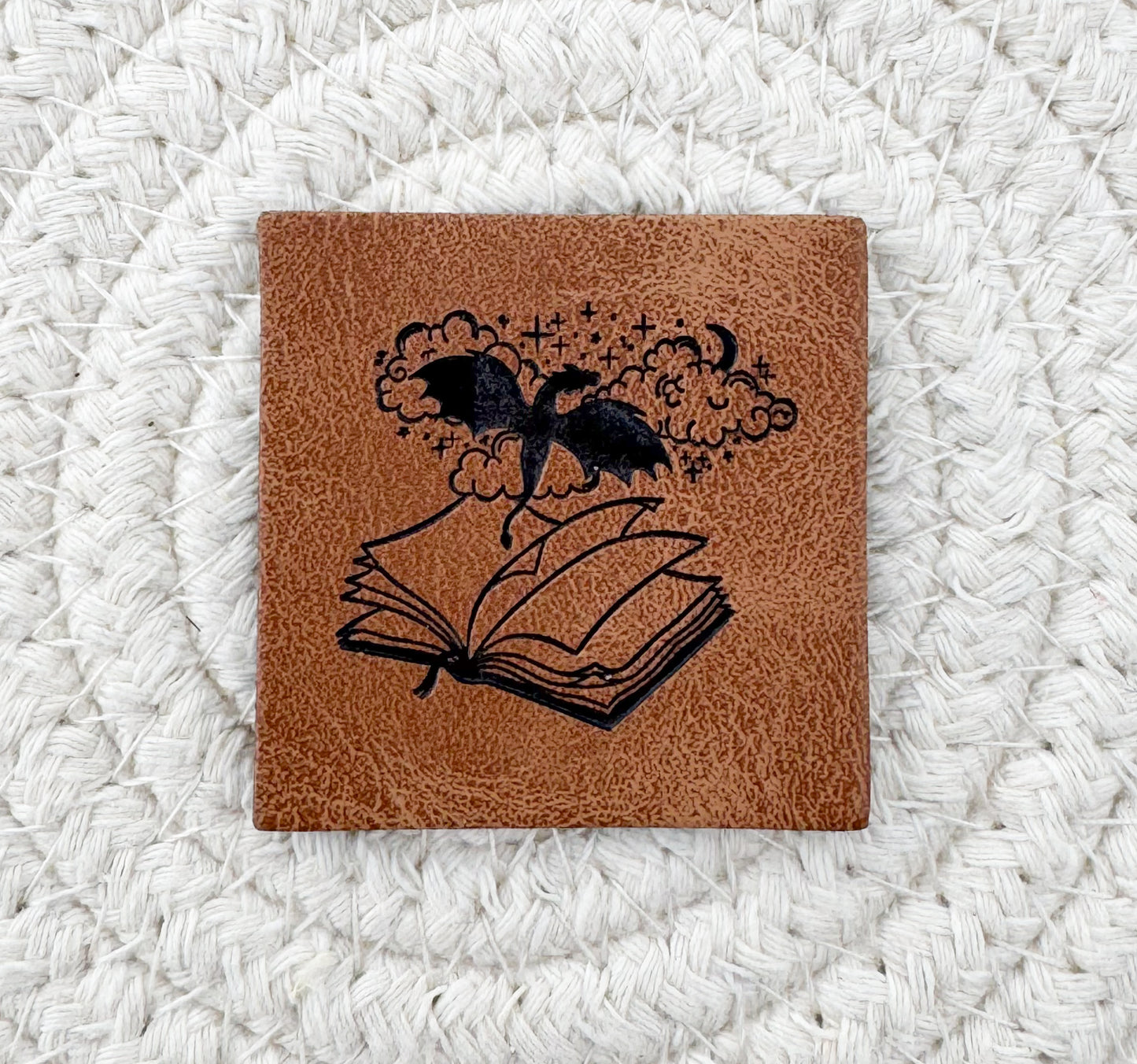 Dragon Book Faux Leather Patch